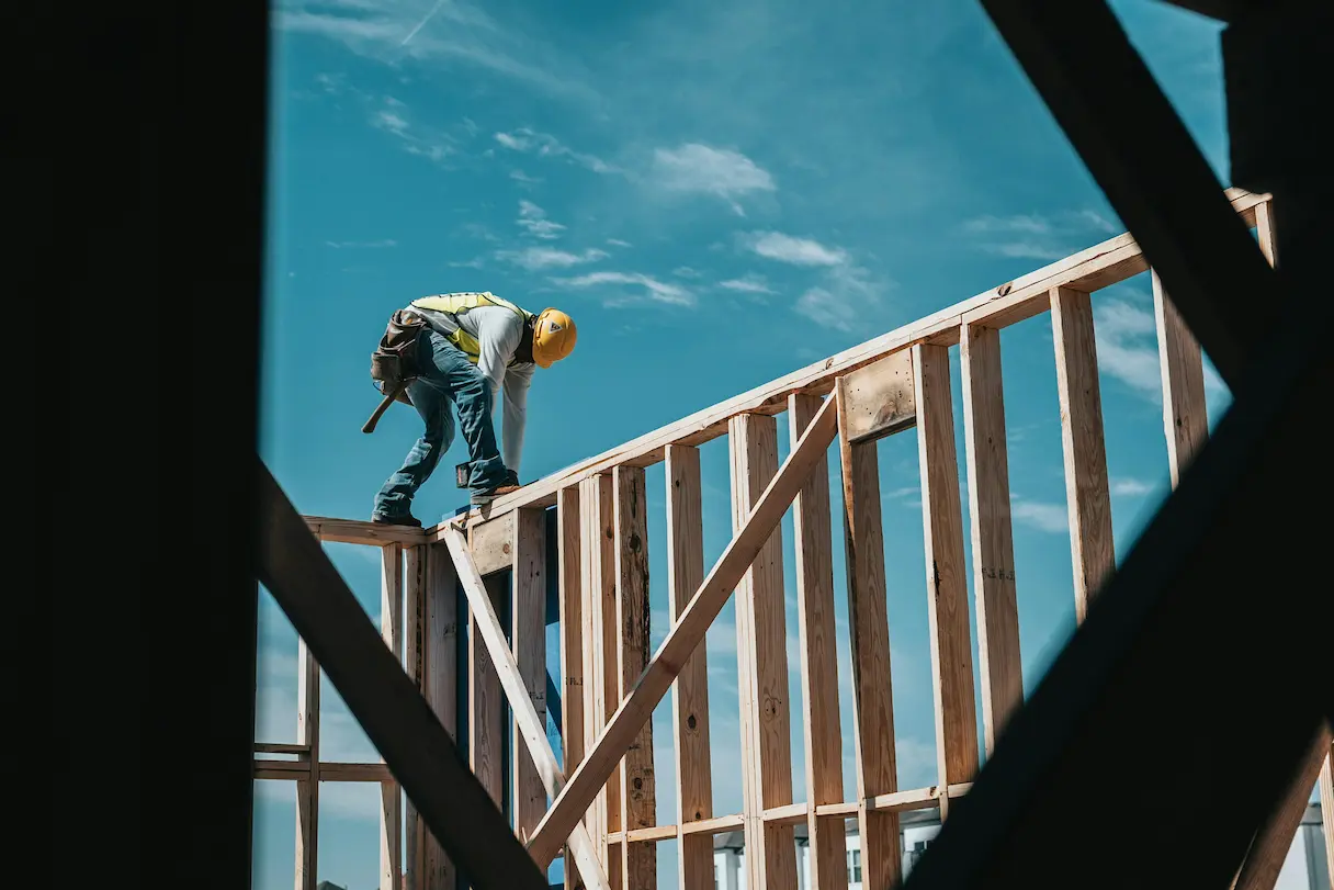 Heavy structural concrete framing and commercial shell layout under development